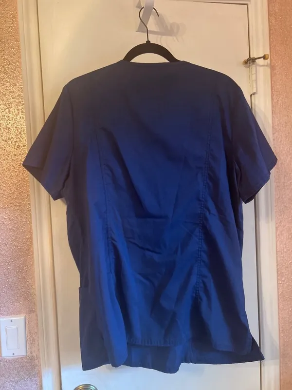 Charokee Authentic Workwear L Navy Scrub Top Blue Size L - Image 7