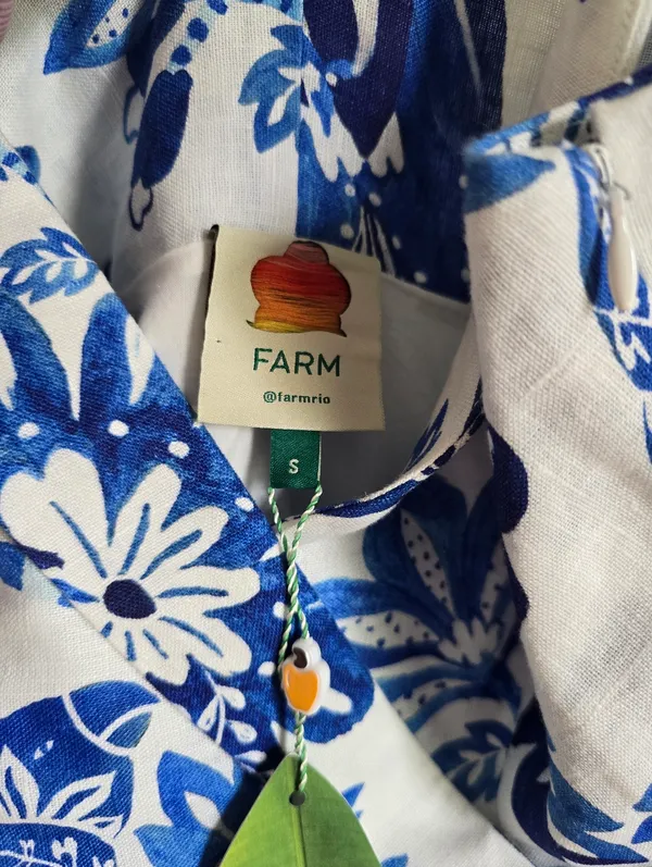 FARM RIO ACTIVE Off-White Fora Birds Eurofax Mini Dress. - Image 6