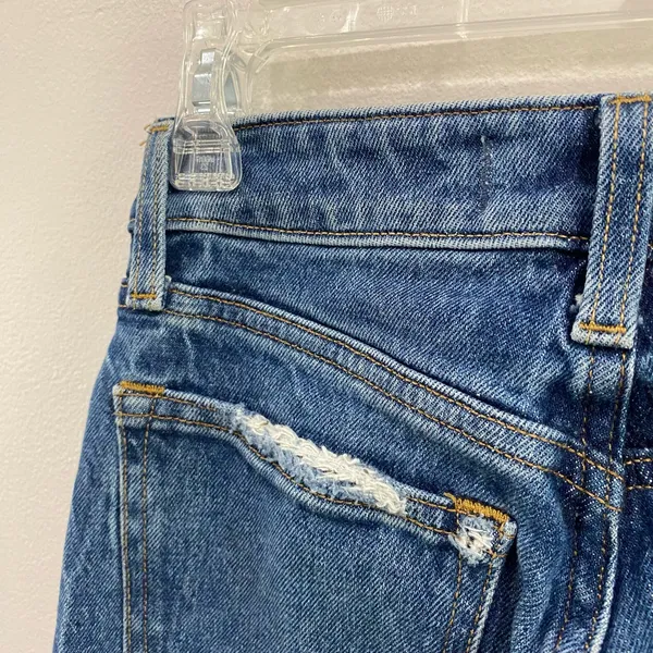 Abercrombie High Rise Mom Jeans‎ Raw Hem Ankle Denim Y2K 25 0S - Image 10