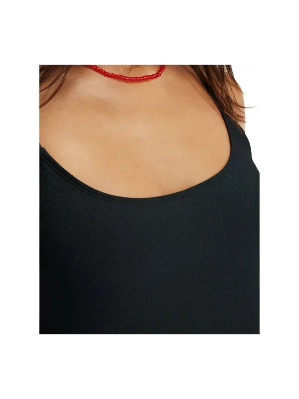 NWT Cotton On Womens Thin Strap Low-Scoop One Piece Swimsuit Black Shimmer S - Image 3