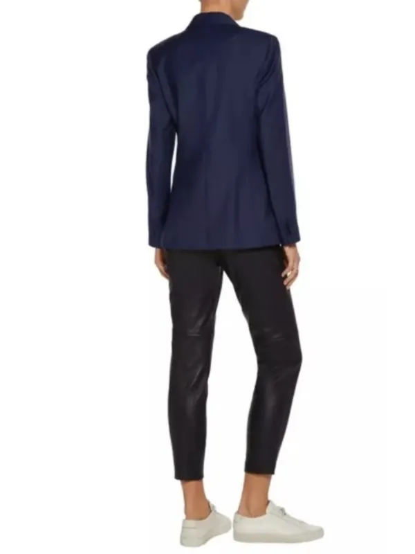 THEORY “SEDEIA LS” OPEN FRONT BLAZER WOOL BLEND 4 - Image 6