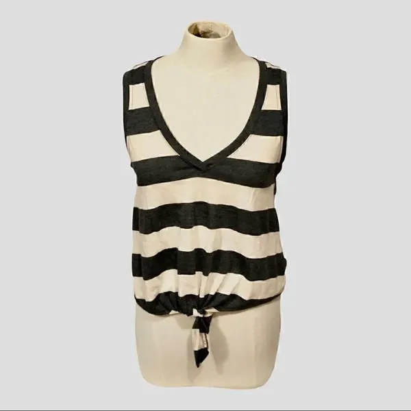 Socialite Stripe Front Tie Tank Top - Image 6