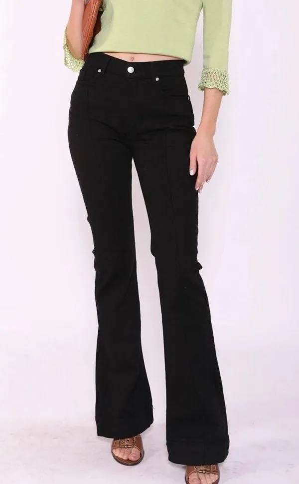 Revice Denim Venus Flares Jet Black - Image 4