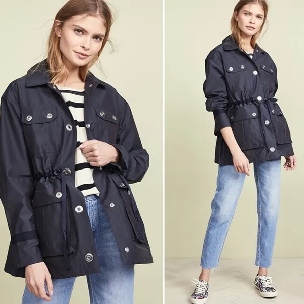 Hunter Boots Refined Waterproof Garden Jacket‎ Sz SMALL Navy $129 - Image 2