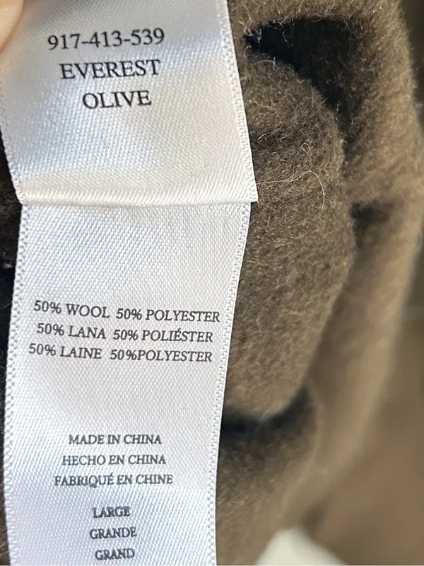 Rails Everest Coat Olive Wool Blend Oversized Large - Image 7