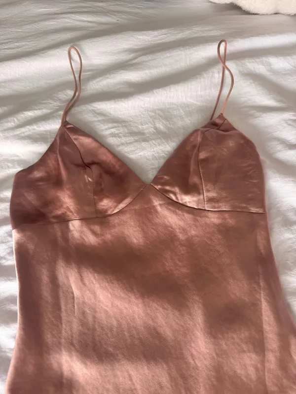 Satin mini dress Pink Size XS - Image 2