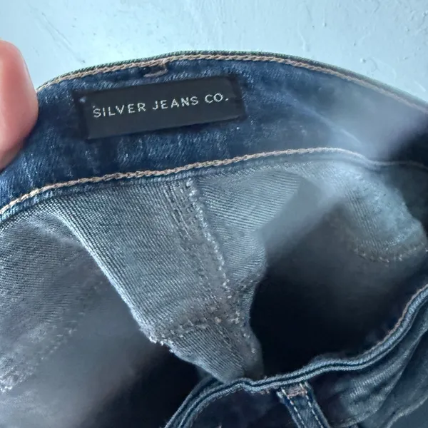 Silver Jeans Co Womens Straight Leg Blue Wash Denim Jeans Size 26 Cropped - Image 8