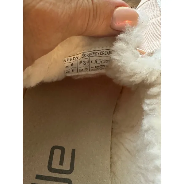 Hey Dude Wendy‎ Corduroy Peach Pink Faux Fur Lined Slip On Loafers Womens Shoes - Image 9