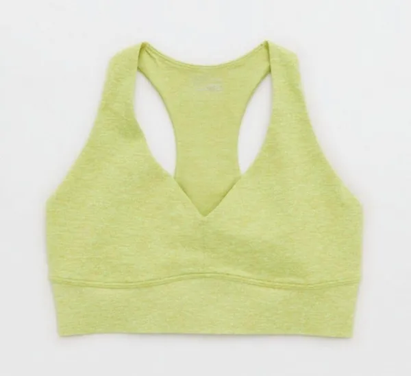 OFFLINE By Aerie The Hugger Racerback Sports Bra Batalia Green Size M NEW - Image 3