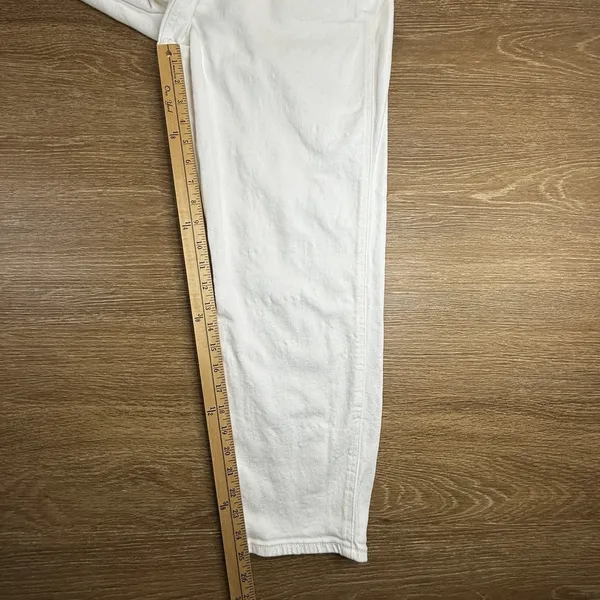Hollister Ultra High Rise Mom Jeans Women's 13R White Crop Ankle Stretch Coastal - Image 9
