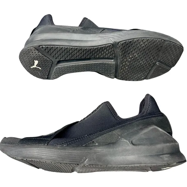 Puma Black Slip-On Sneakers Womens 8 Casual Comfort Streetwear Shoes Excellent!! - Image 5