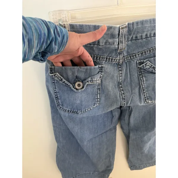 Calvin Klein Jeans Womens Size 6 Capri Trouser Crop Wide Leg Pockets Palazzo Y2K - Image 5