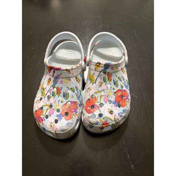 Crocs Classic Clogs Floral Multi Color Botanical Print Women 9 Men 7 - Image 2