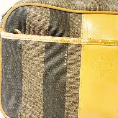FENDI‎ ROMA Vintage Pequin Striped Small Luxury Designer Crossbody Shoulder Bag - Image 2