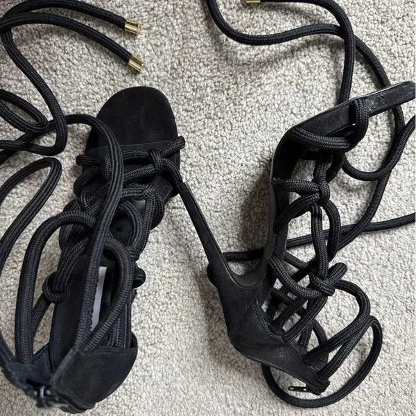Steve Madden Black Strappy High Heels - Image 5