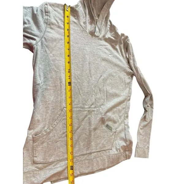 Nike 90s Y2K Light Gray Hooded Pullover Kangaroo Pocket Long Sleeve Top XL - Image 12