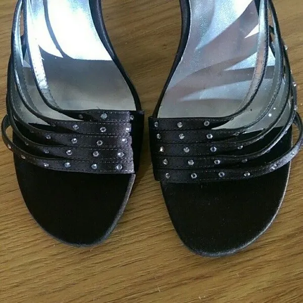 Alfani Dark Brown Heels with Diamante Detail Slingback Heels - Size 7.5M - Image 2