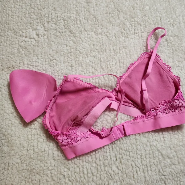 Aerie Ribbed Lace Padded Bralette Size S - Image 9