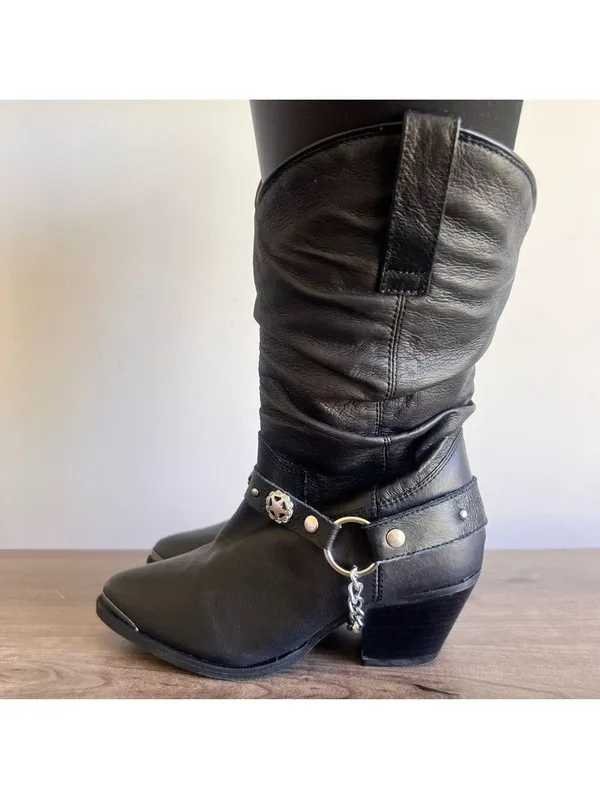DINGO Women's Supple Pigskin Western Boot Size 5 Wide #242989 - Image 3