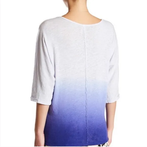 We The Free purple ombre slouchy linen-cotton top - Image 2