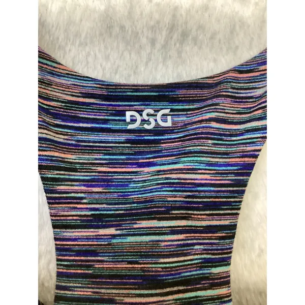 DSG Womens Space Dye Racerback Tank Top w/ Shelf Bra Blue Purple Pink Small NWOT - Image 3