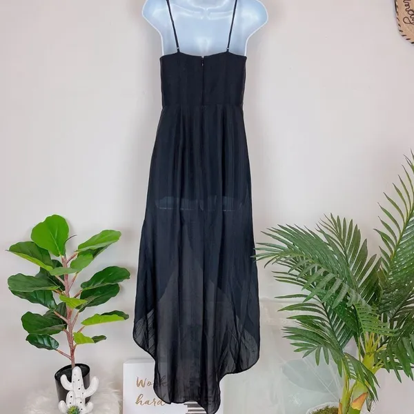 Bellevue Olivia Black Cowl Neck Gown Maxi Dress with Ruched Hem Wedding Guest - Image 5
