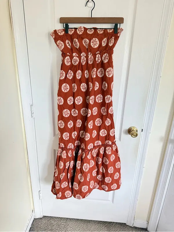 Free People Leanna Tube Dress in Orange Rust - Image 3