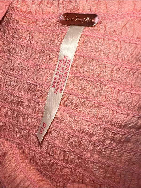 Free People Short Sleeve Sundrenched Maxi Dress In Pinky Combo Size XS - Image 8