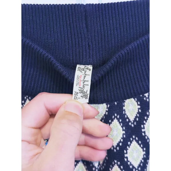 Free People Snow Bunny Knit SET Cardigan & Leggings XS Blue Lounge Nordic Indie - Image 11