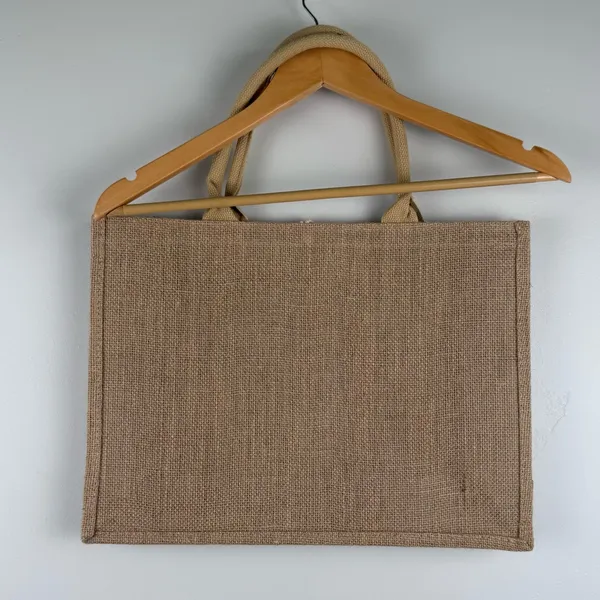Bride Burlap Tote White - Image 3