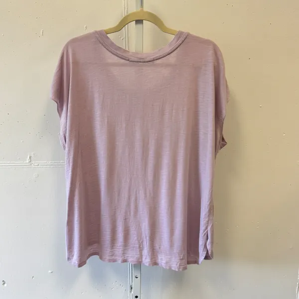 Feel The Piece by Terre Jacobs Lavender Slub Scoop Neck Oversized T-shirt O/S - Image 2