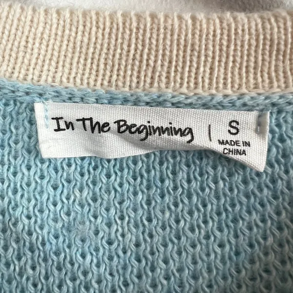 Baby Blue Knit Cardigan Sz Small Preppy Vintage‎ Inspired Retro - Image 4