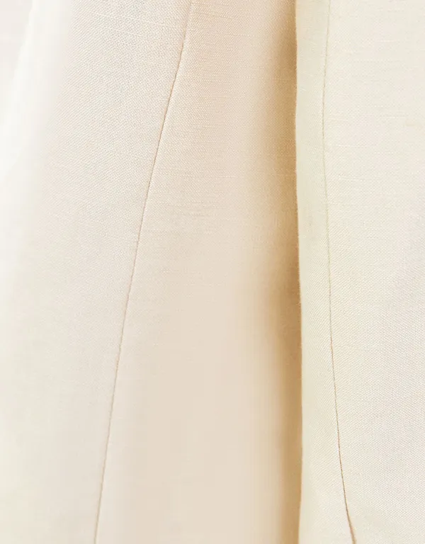 Nwt Cream Beige Oversize Boyfriend Blazer Suit Jacket - Image 6