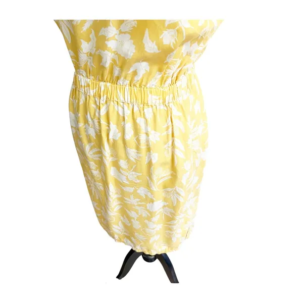 Patagonia June Lake Dress Womens Small Yellow Floral Cap Sleeve V Neck Bohemian - Image 7