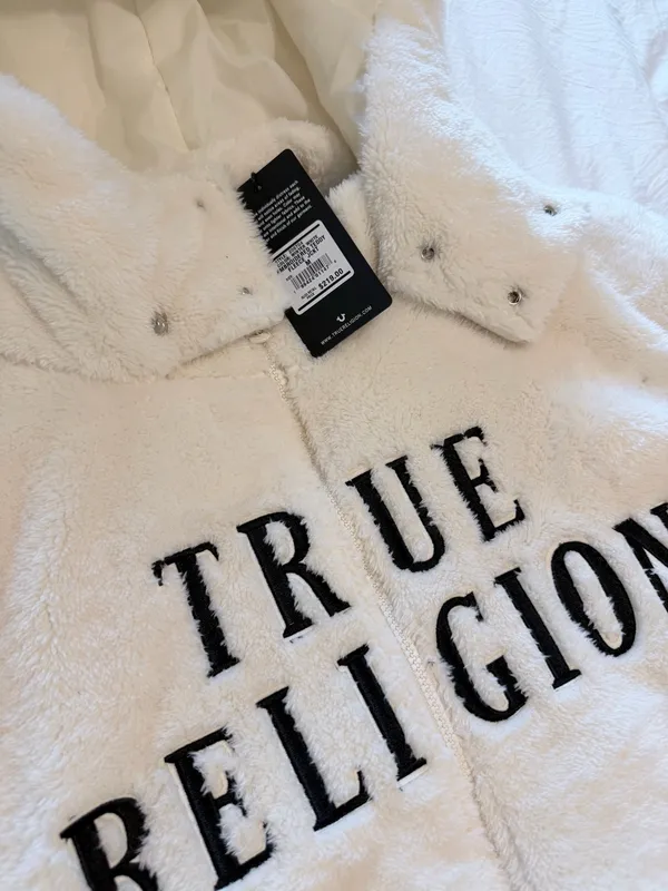 True Religion Cropped Jacket White - Image 2