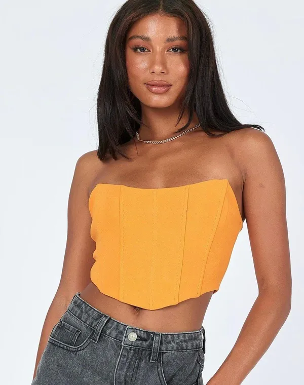 Princess Polly Orange Corset Top - Image 2