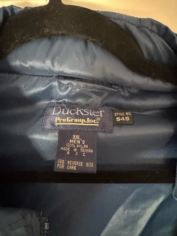 Navy Duckster Colorblock Windbreaker Jacket with Teal & White Panels - Image 2