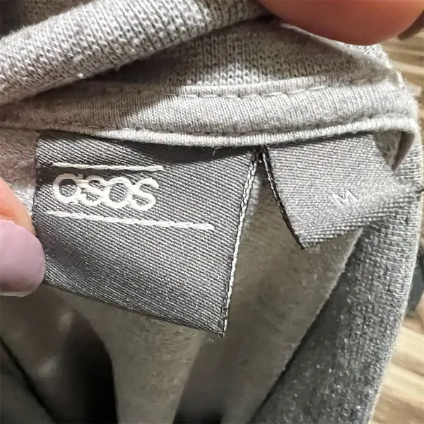ASOS Women's Gray Zip-Up Jacket Size M Casual Mid-Length Long Sleeve - Image 10