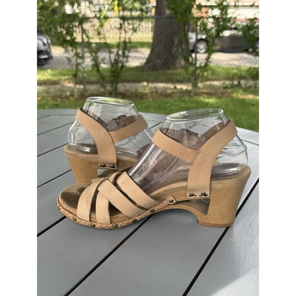 Dansko Tinsley Tan Nude Leather Strappy Clog Sandals Women Size 40 US 9 - Image 5