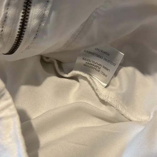 Hello Molly White Denim Strapless Mini Dress Size Small - Image 6