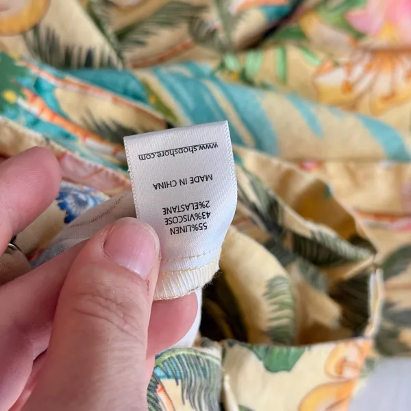 Shore Linen Tropical Jumpsuit S Hawaiian Resort Wide Leg Vacation - Image 4