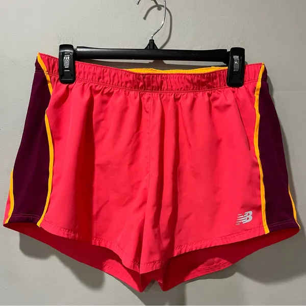 New Balance Size medium pink Lined running shorts‎ Nb Dry Tie Purple Orange - Image 2