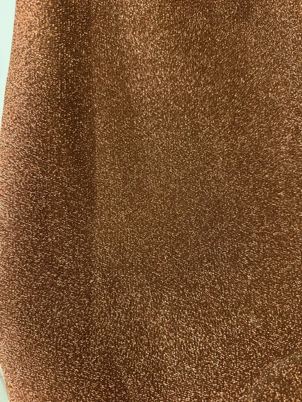 Bronze Glittery Halter Mini Dress Brown Size XS - Image 3