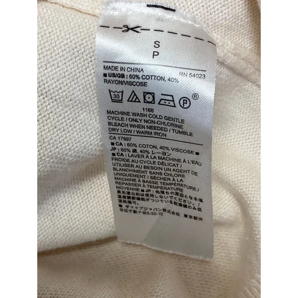 Banana Republic Women's Cream Long Sleeve Crew Neck Knit Sweater Top Size S - Image 6