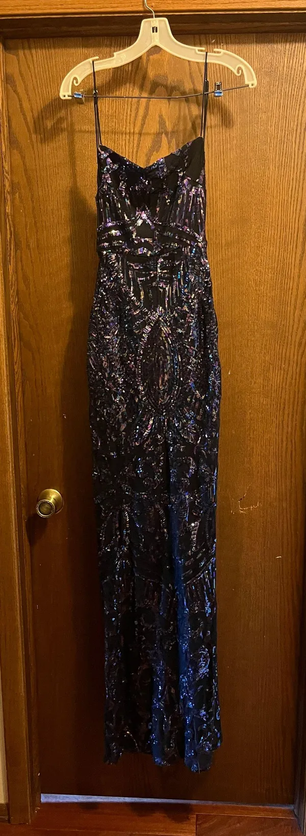Black Sequin Prom Dress Size 2 - Image 2