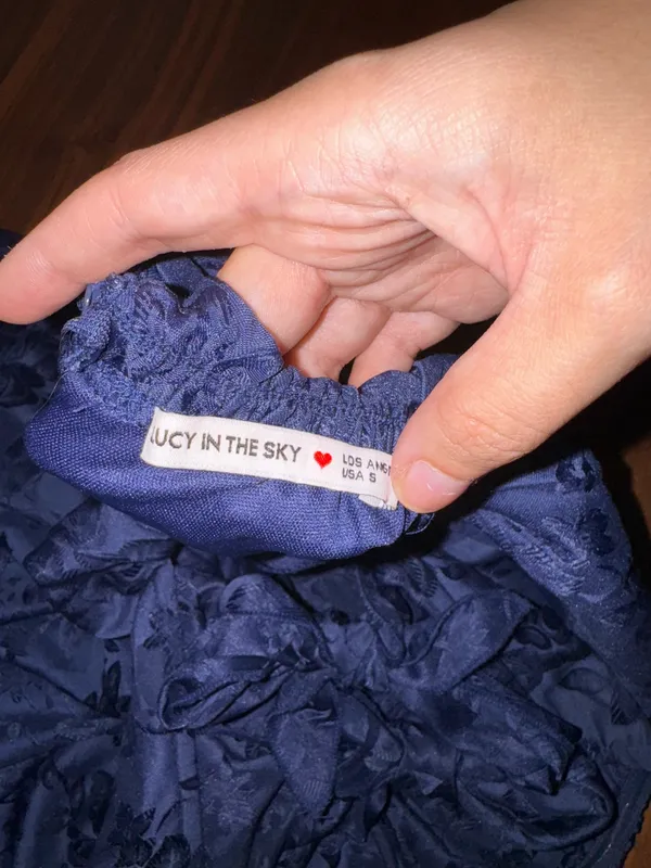 Lucy in the Sky Mini Dress Blue - Image 3