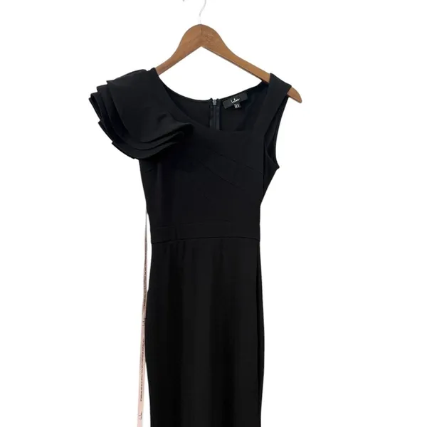 Lulus Lucette Black Sleeveless Ruffled Mermaid Maxi Dress size XS NWOT - Image 6