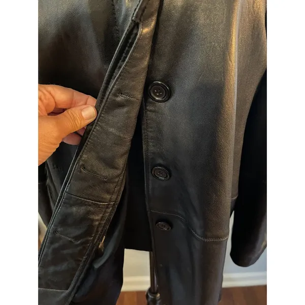 Leather Limited Black Button Buttersoft Leather Jacket Mob Wife Women’s Medium - Image 4