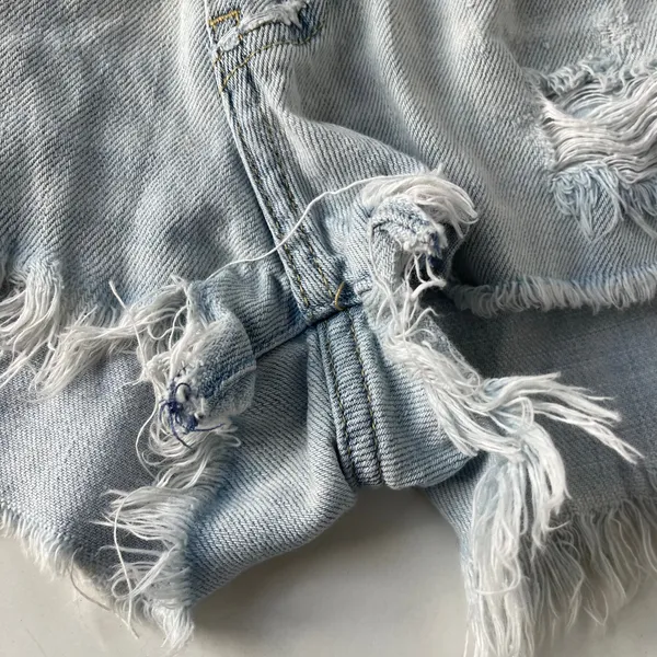 Abercrombie & Fitch Distressed Denim Womens Shorts 25 Festival Y2K Indie Sleaze - Image 7