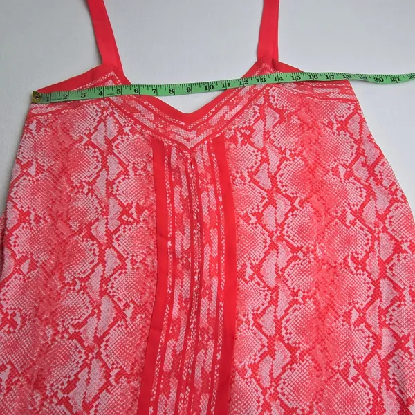 Michael Kors NWT Sea Coral Snake Print Handkerchief Midi Dress Pink Red Size M‎ - Image 11